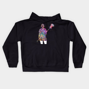 Lacrosse Player Girl Kids Hoodie